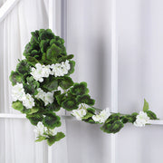 Artificial Geranium Flower Bushes 10 Pcs UV Resistant Hanging Garland Plants