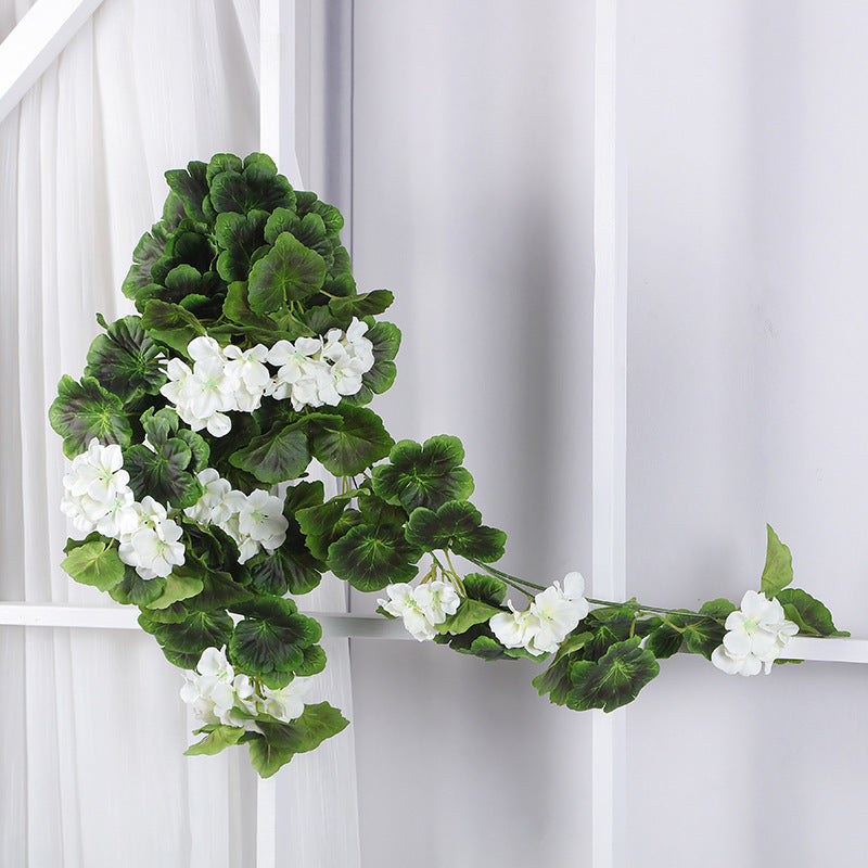 Artificial Geranium Flower Bushes 10 Pcs UV Resistant Hanging Garland Plants