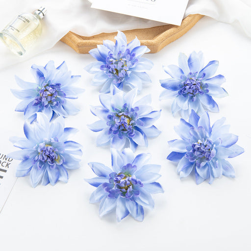 25 Pcs Artificial Dahlia Flower Heads with Detachable Stems 4 Inch Silk Bulk Pack