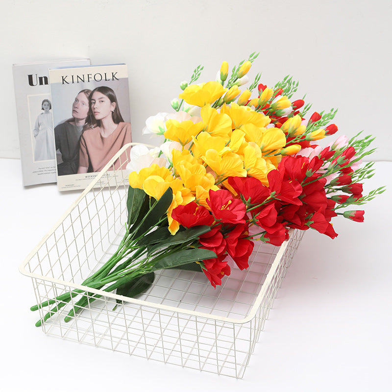 27 Inch Gladiolus Bush Silk Flowers Artificial 1 Bush Bulk Wholesale