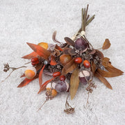 Artificial Acorn Autumn Bouquet Faux Flowers Foliage Bush, Bulk Quantity, Fall Colors