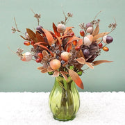 Artificial Acorn Autumn Bouquet Faux Flowers Foliage Bush, Bulk Quantity, Fall Colors