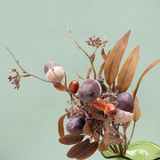 Artificial Acorn Autumn Bouquet Faux Flowers Foliage Bush, Bulk Quantity, Fall Colors
