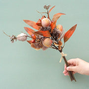 Artificial Acorn Autumn Bouquet Faux Flowers Foliage Bush, Bulk Quantity, Fall Colors