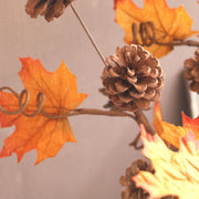 Artificial Autumn Maple Leaf Pine Cone Twig Fall Decoration 23 Inch 10 Pcs