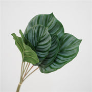 Artificial Calathea Orbifolia Turtle Leaf 6 Stems 22 Inch Tropical Silk Plant