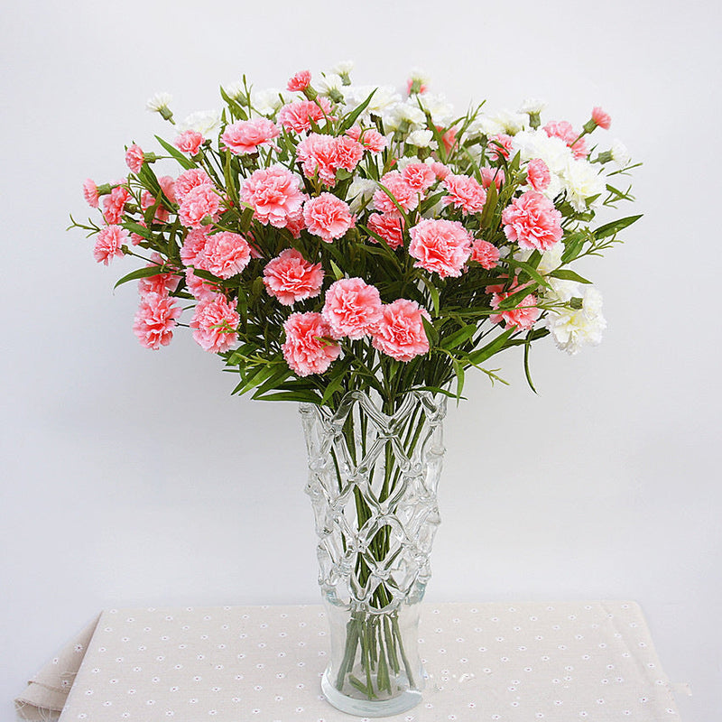 27 Inch Artificial Silk Carnation Flower Stem 10 Pcs Bulk Wholesale