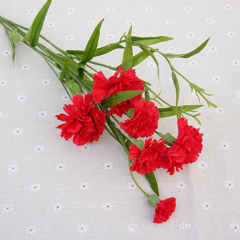 27 Inch Artificial Silk Carnation Flower Stem 10 Pcs Bulk Wholesale