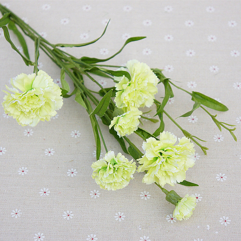 27 Inch Artificial Silk Carnation Flower Stem 10 Pcs Bulk Wholesale