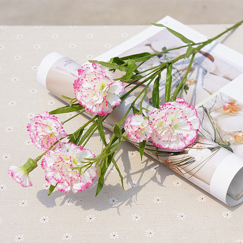 27 Inch Artificial Silk Carnation Flower Stem 10 Pcs Bulk Wholesale