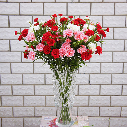 27 Inch Artificial Silk Carnation Flower Stem 10 Pcs Bulk Wholesale