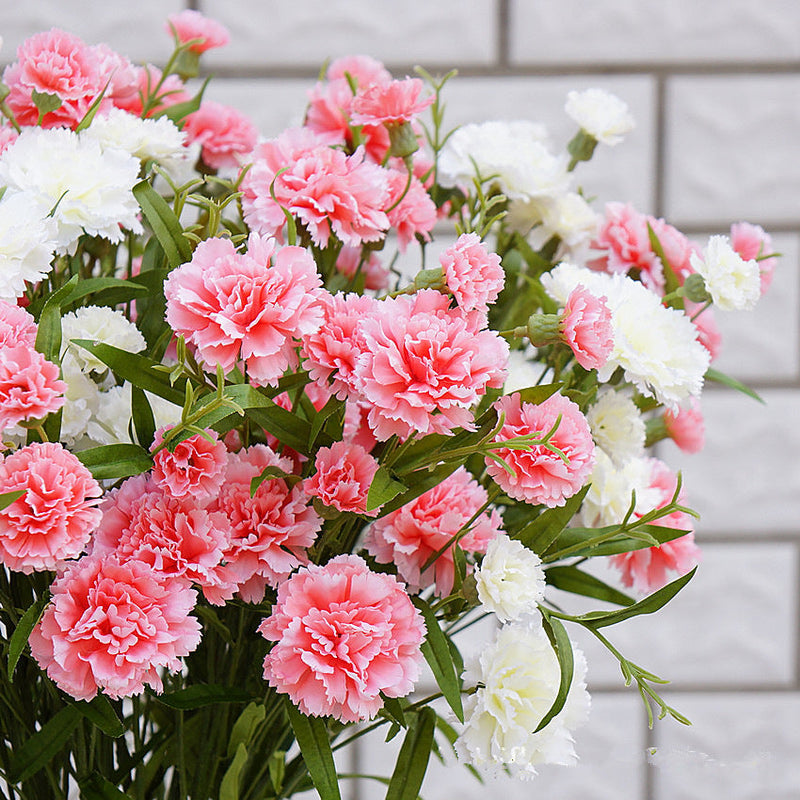 27 Inch Artificial Silk Carnation Flower Stem 10 Pcs Bulk Wholesale