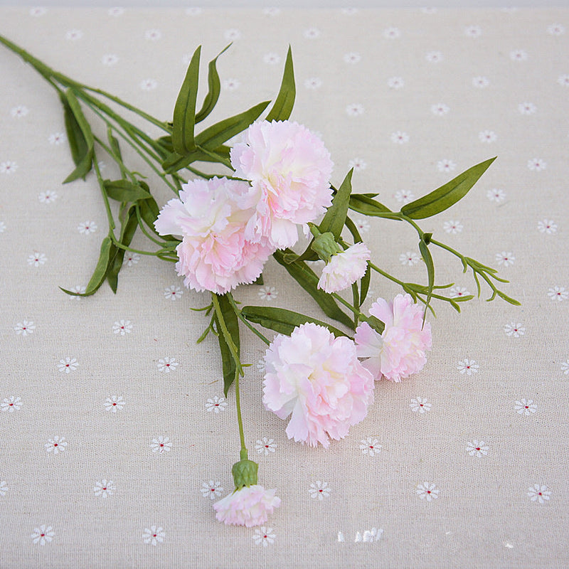 27 Inch Artificial Silk Carnation Flower Stem 10 Pcs Bulk Wholesale
