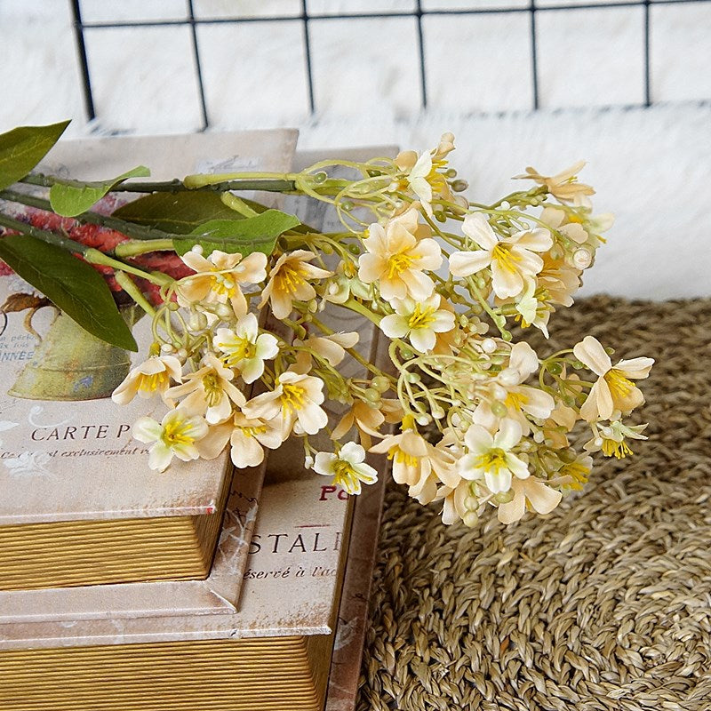 Artificial Daphne Odora Autumn Flower Stem with Foliage 27 Inch Rustic Cottage Style Bulk Quantity