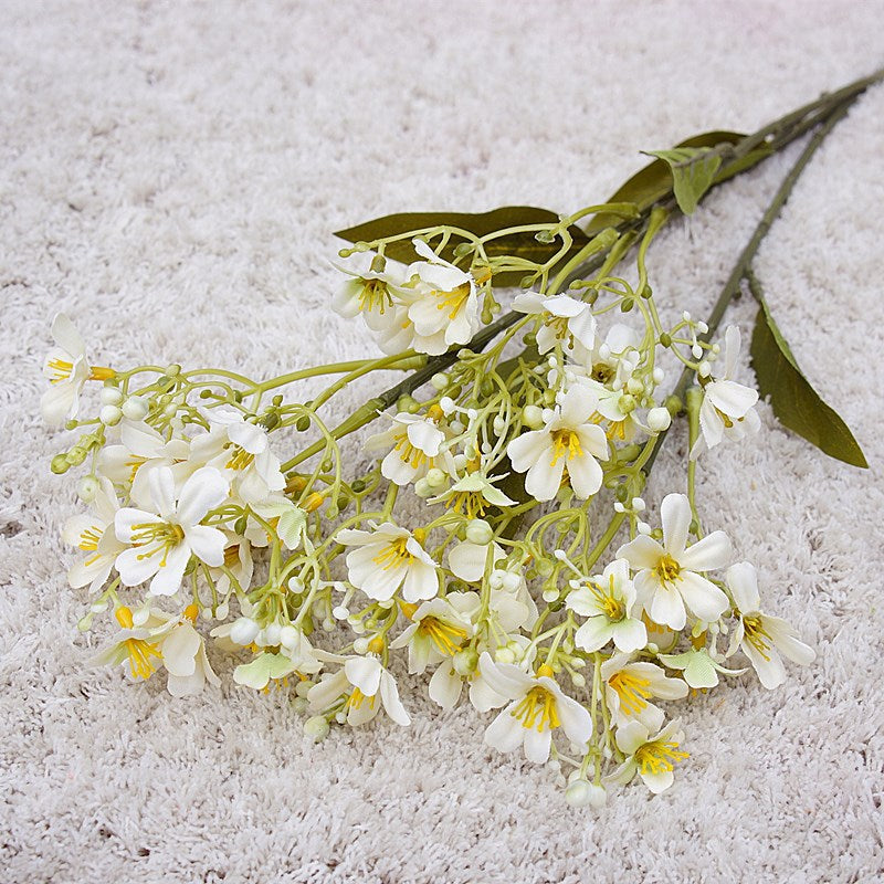 Artificial Daphne Odora Autumn Flower Stem with Foliage 27 Inch Rustic Cottage Style Bulk Quantity