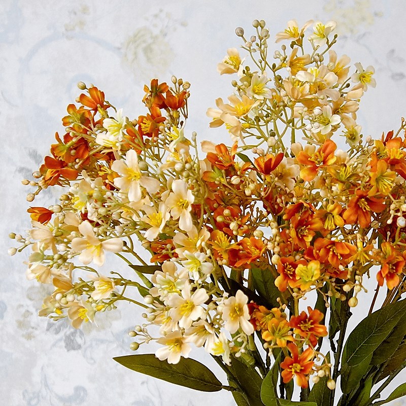 Artificial Daphne Odora Autumn Flower Stem with Foliage 27 Inch Rustic Cottage Style Bulk Quantity