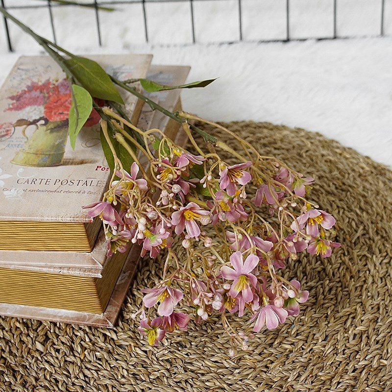 Artificial Daphne Odora Autumn Flower Stem with Foliage 27 Inch Rustic Cottage Style Bulk Quantity