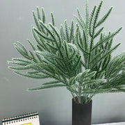 Artificial Flocked Pine Twig Stem 27 Inch Greenery Plant 1 Pc