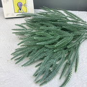Artificial Flocked Pine Twig Stem 27 Inch Greenery Plant 1 Pc