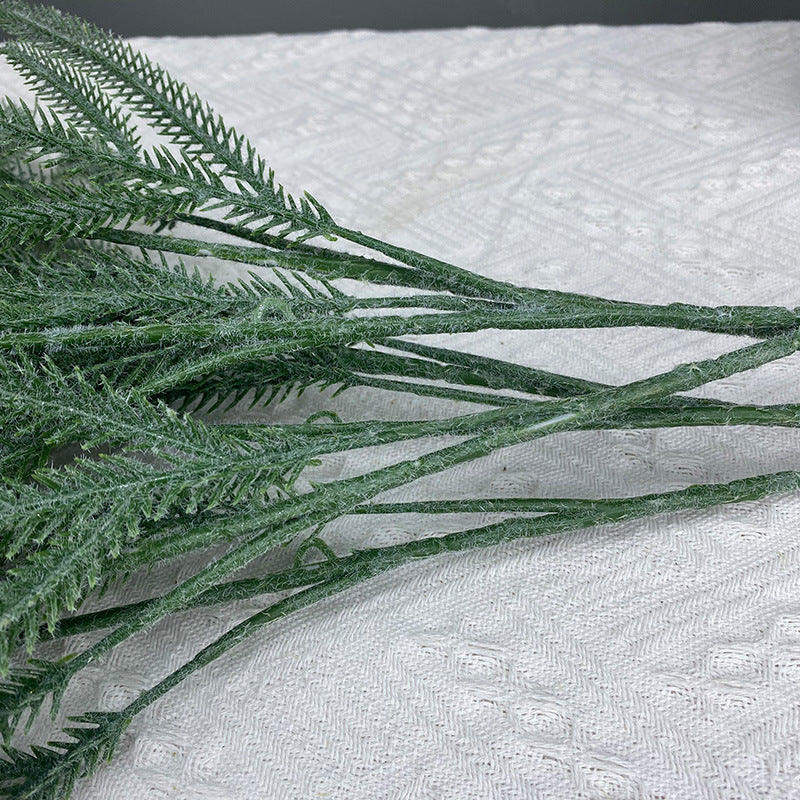 Artificial Flocked Pine Twig Stem 27 Inch Greenery Plant 1 Pc