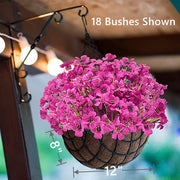 10 Pcs UV Resistant Faux Flowers for Outdoors Bulk Artificial Silk Flowers