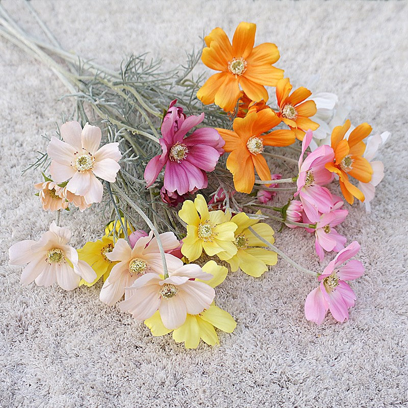 24 Inch Artificial Silk Calliopsis Flowers 10 Pcs Autumn Plant Arrangements
