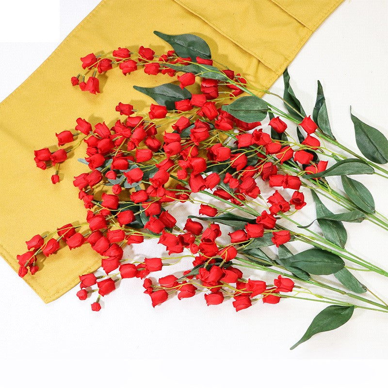 39 Inch Lily of The Valley Hanging Orchid Silk Flowers, Long Stem, Bulk Wholesale Artificial Flowers