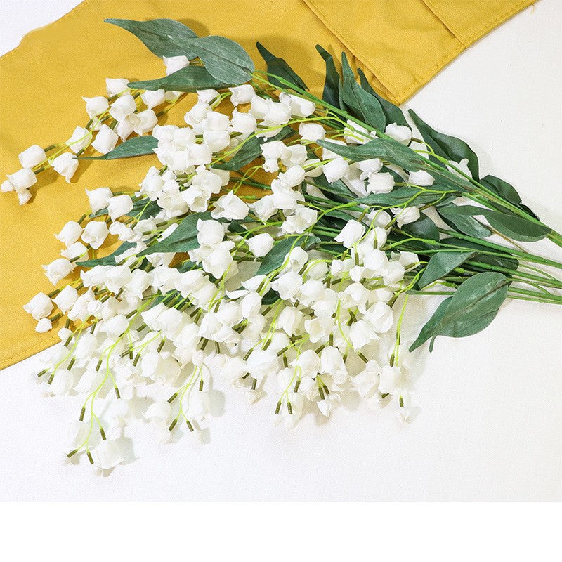 39 Inch Lily of The Valley Hanging Orchid Silk Flowers, Long Stem, Bulk Wholesale Artificial Flowers