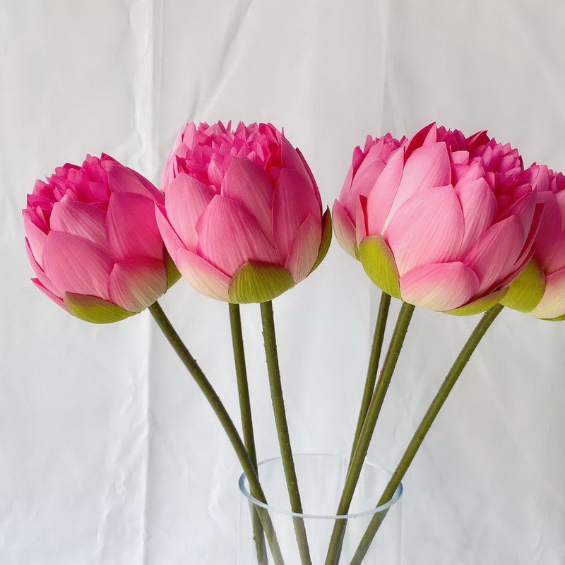 28 Inch Artificial Silk Lotus Bud Lily Stem 10 Pcs Bulk Pack
