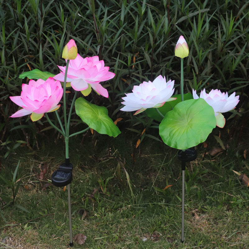 Artificial Lotus Water Lily LED Solar Light Lamp for Outdoors, Bulk Quantity