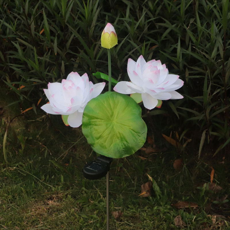 Artificial Lotus Water Lily LED Solar Light Lamp for Outdoors, Bulk Quantity