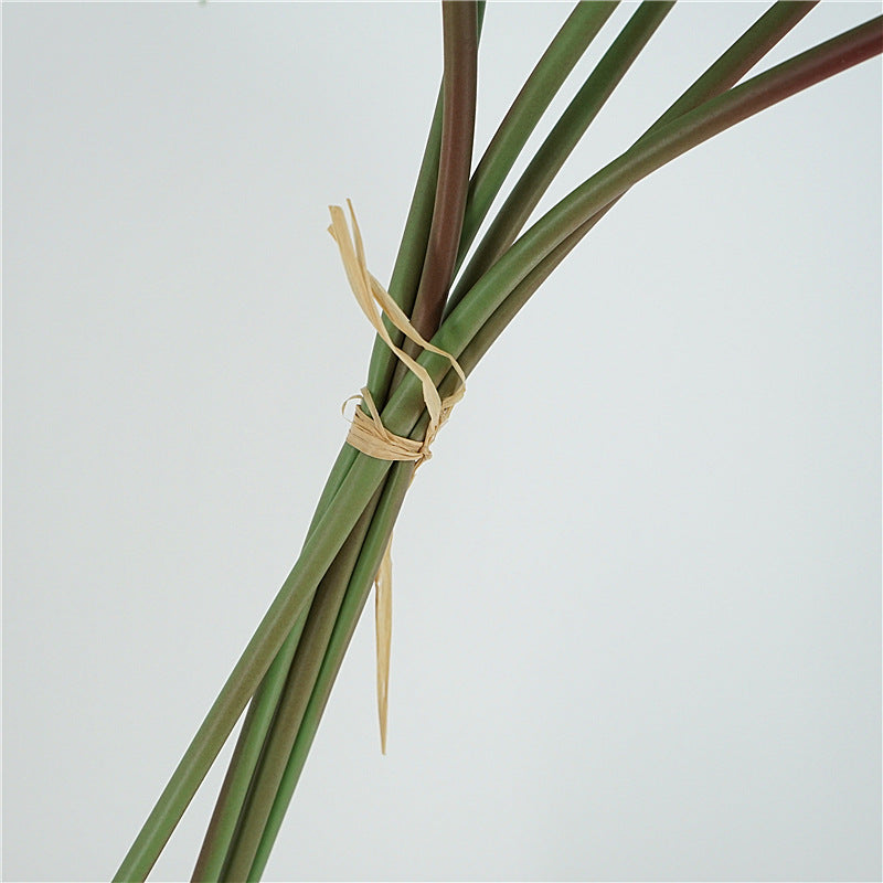 6 Pcs Artificial Tropical Monstera Stems, Green Silk Leaves, 18 Inch