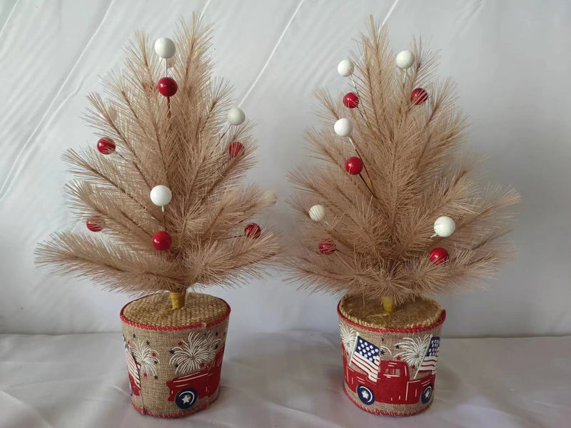 Artificial Pampas Grass 18 Inch Bulk 10 Pcs Wooden Tabletop Ornament Holiday Decoration