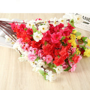 25 Inch Artificial Plum Blossom Stems Spray, 10 Pcs Faux Silk Peach Flowers