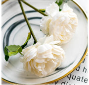 2 Pcs 12 Inch Artificial Silk Peony Flower Stems Bulk Wholesale