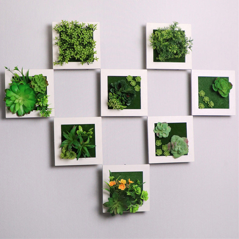 Artificial Succulent Wall Frame 1 Pc Hanging Plant Photo Frame Bulk Artificial Plant Decor