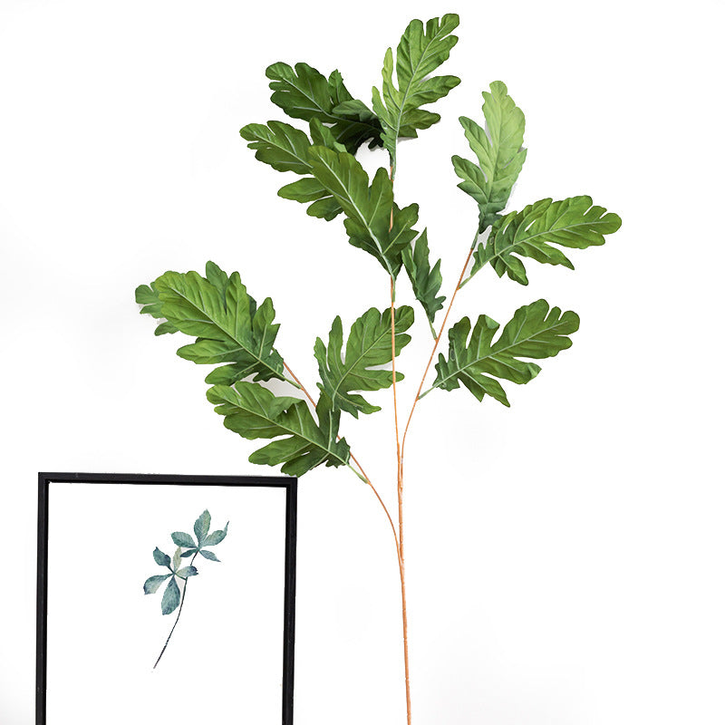 40 Inch Artificial Quercus Robur English Oak Leaves Branch Twig Bulk Wholesale