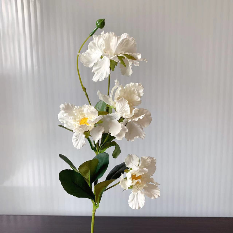 25 Inch Artificial Silk Scabiosa Stems, 4 Colors, 10 Pcs Bulk Set