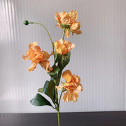 25 Inch Artificial Silk Scabiosa Stems, 4 Colors, 10 Pcs Bulk Set