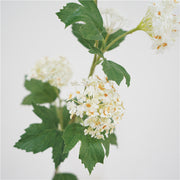 Artificial Snowball Viburnum Stem 28 Inch Faux Flower Foliage Rustic Floral Decoration