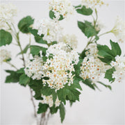 Artificial Snowball Viburnum Stem 28 Inch Faux Flower Foliage Rustic Floral Decoration