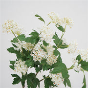 Artificial Snowball Viburnum Stem 28 Inch Faux Flower Foliage Rustic Floral Decoration
