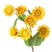 29 Inch Artificial Silk Sunflower Long Stem Spray 10 Pcs Bulk Arrangement