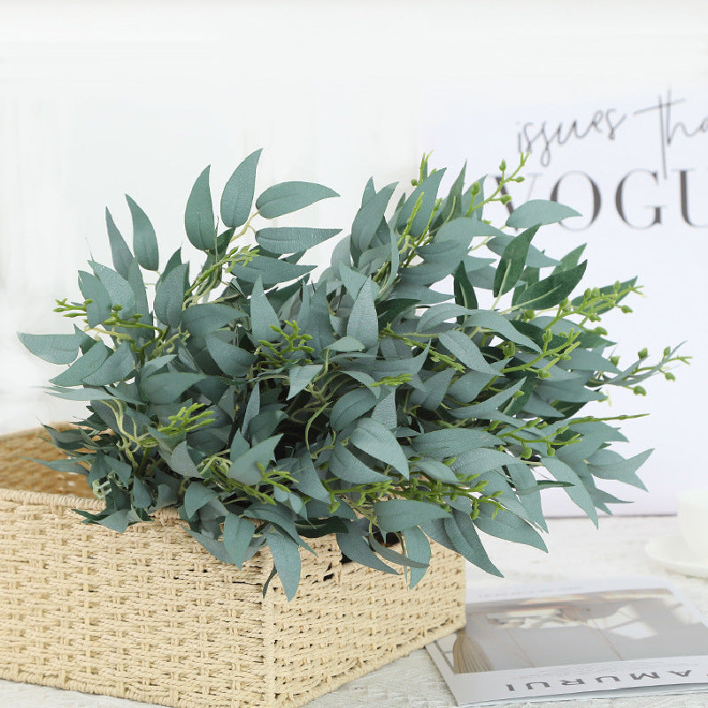 21 Inch Artificial Willow Bush Twigs with Buds Greenery Plant Spray, Bulk Quantity