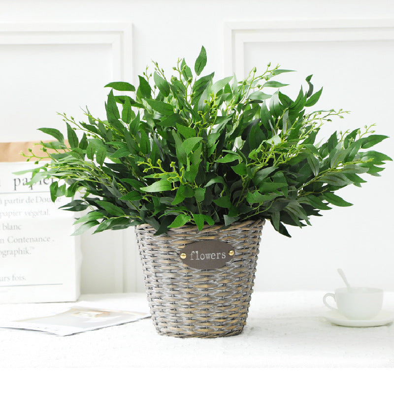 21 Inch Artificial Willow Bush Twigs with Buds Greenery Plant Spray, Bulk Quantity