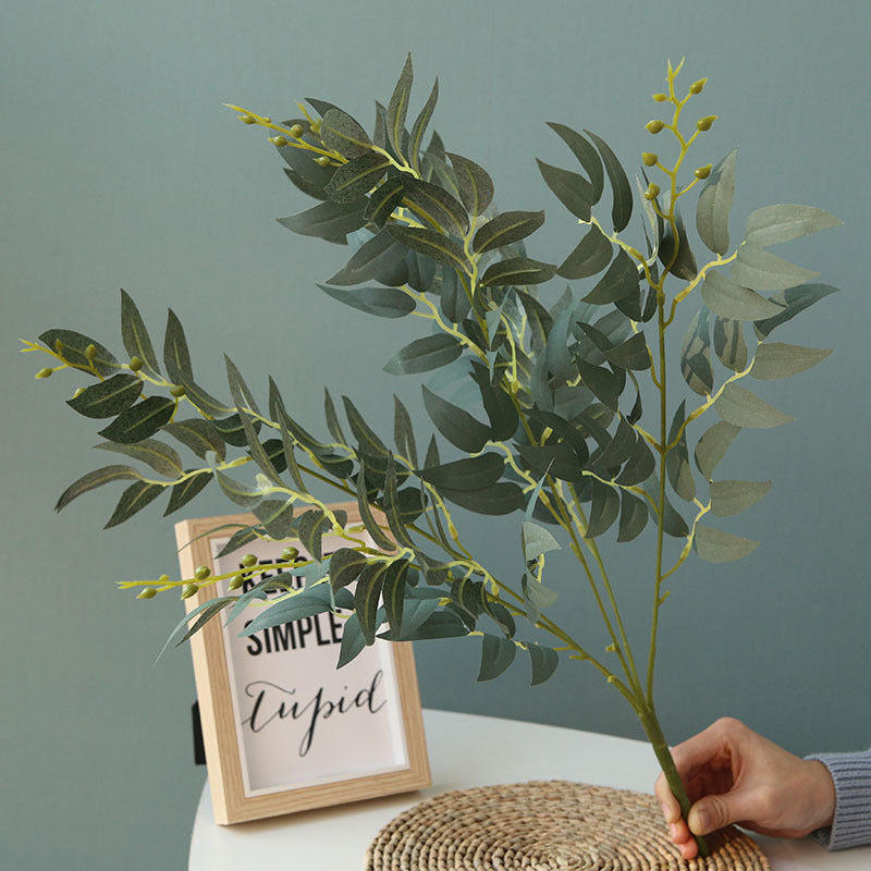 21 Inch Artificial Willow Bush Twigs with Buds Greenery Plant Spray, Bulk Quantity