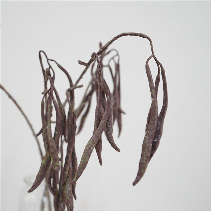 28 Inch Green Artificial Carob Bean Stems Bulk Flower Arrangement 10 Pcs
