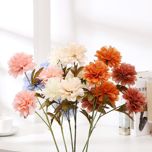 26 Inch Silk Dahlia Flower Stems Bulk 10 Pcs Artificial Fall Floral Arrangements