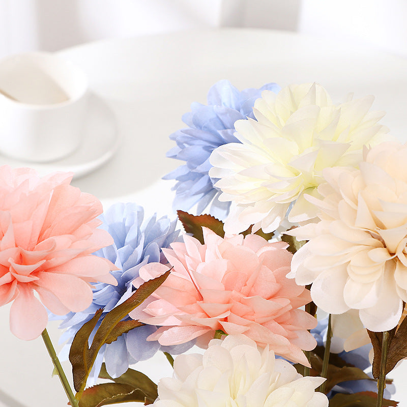 26 Inch Silk Dahlia Flower Stems Bulk 10 Pcs Artificial Fall Floral Arrangements