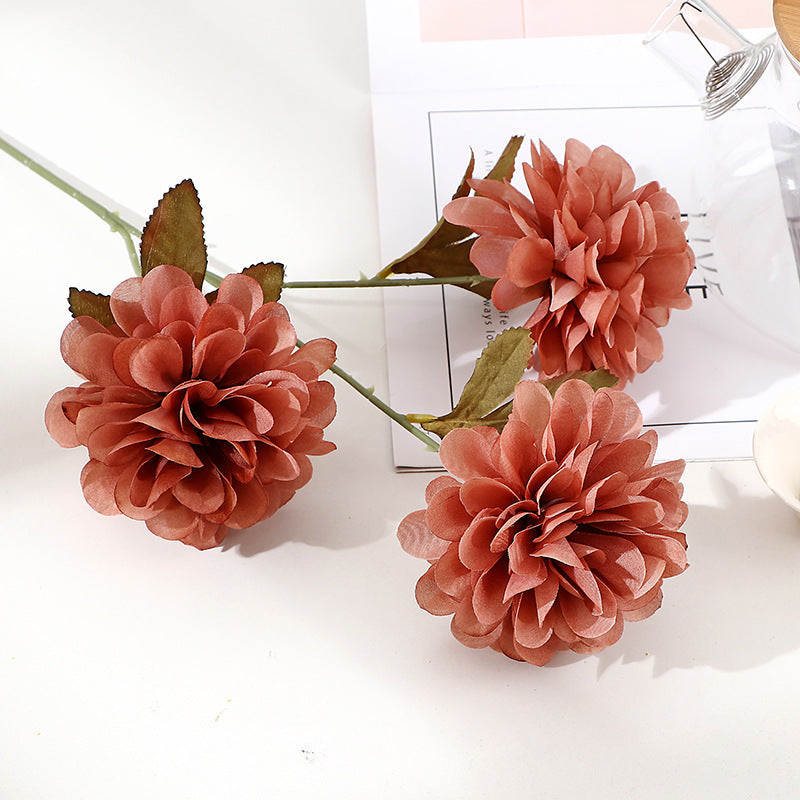 26 Inch Silk Dahlia Flower Stems Bulk 10 Pcs Artificial Fall Floral Arrangements